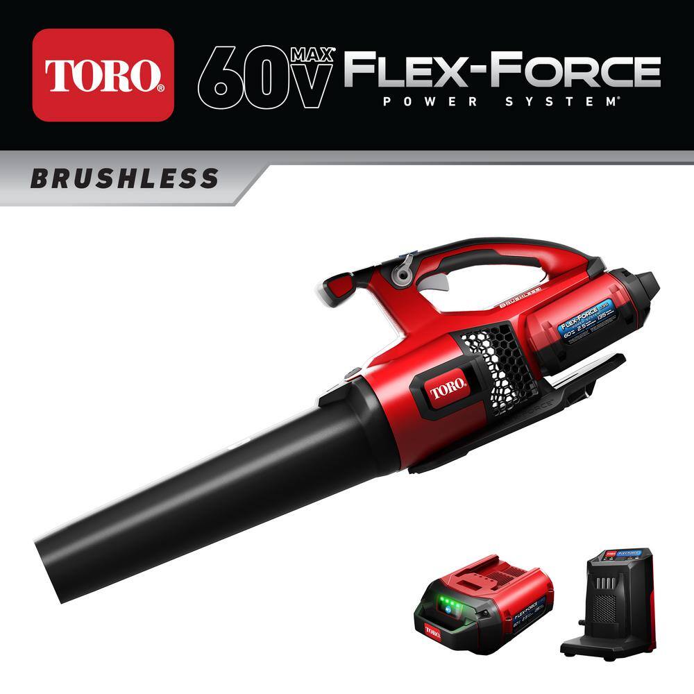 Toro 120 MPH 605 CFM 60-Volt Max Lithium-Ion Brushless Cordless Leaf Blower - 2.5 Ah Battery and Charger Included 51820