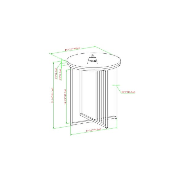 Middlebrook Metal-Slat Round Side Table