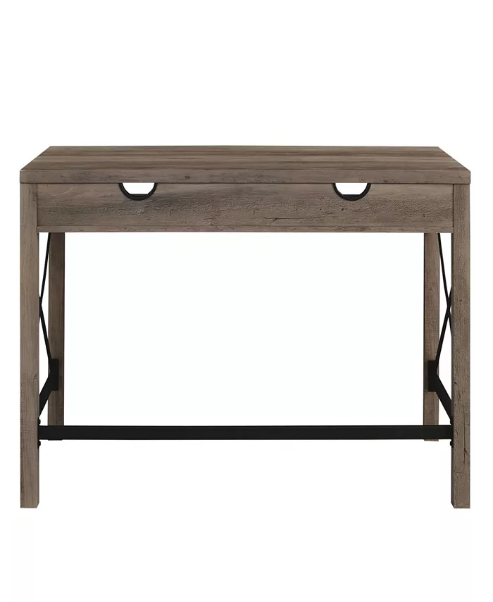 Walker Edison Farmhouse Metal and Wood Desk