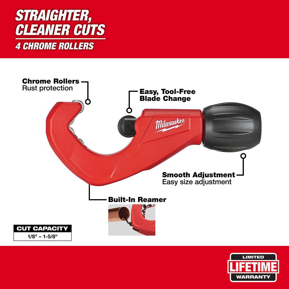 Milwaukee 1-1/2 In. Constant Swing Copper Tubing Cutter 48-22-4252 from Milwaukee