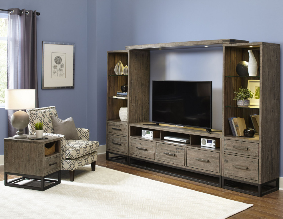 East Hampton Entertainment Center   Industrial   Entertainment Centers And Tv Stands   by HedgeApple  Houzz