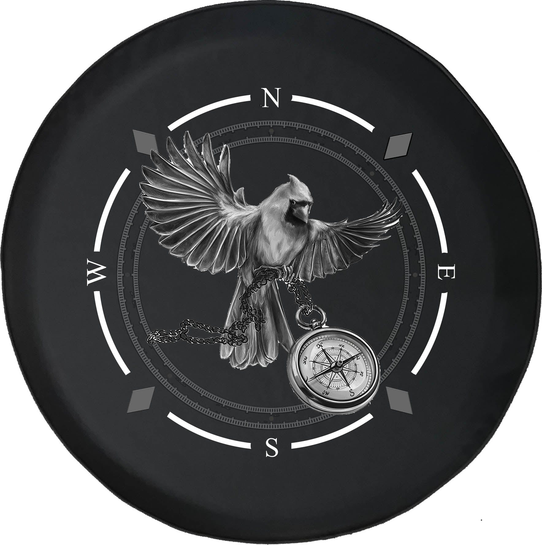 Spare Tire Cover Compass Cardinal Compass Wheel Covers Fit for SUV accessories Trailer RV Accessories and Many Vehicles