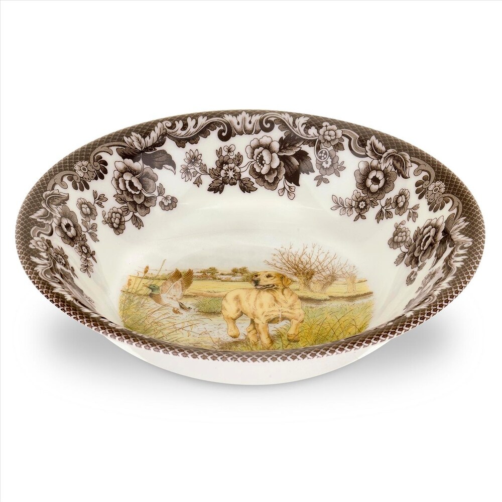 Spode Woodland Ascot Cereal Bowl Assorted Dogs   8 Inch