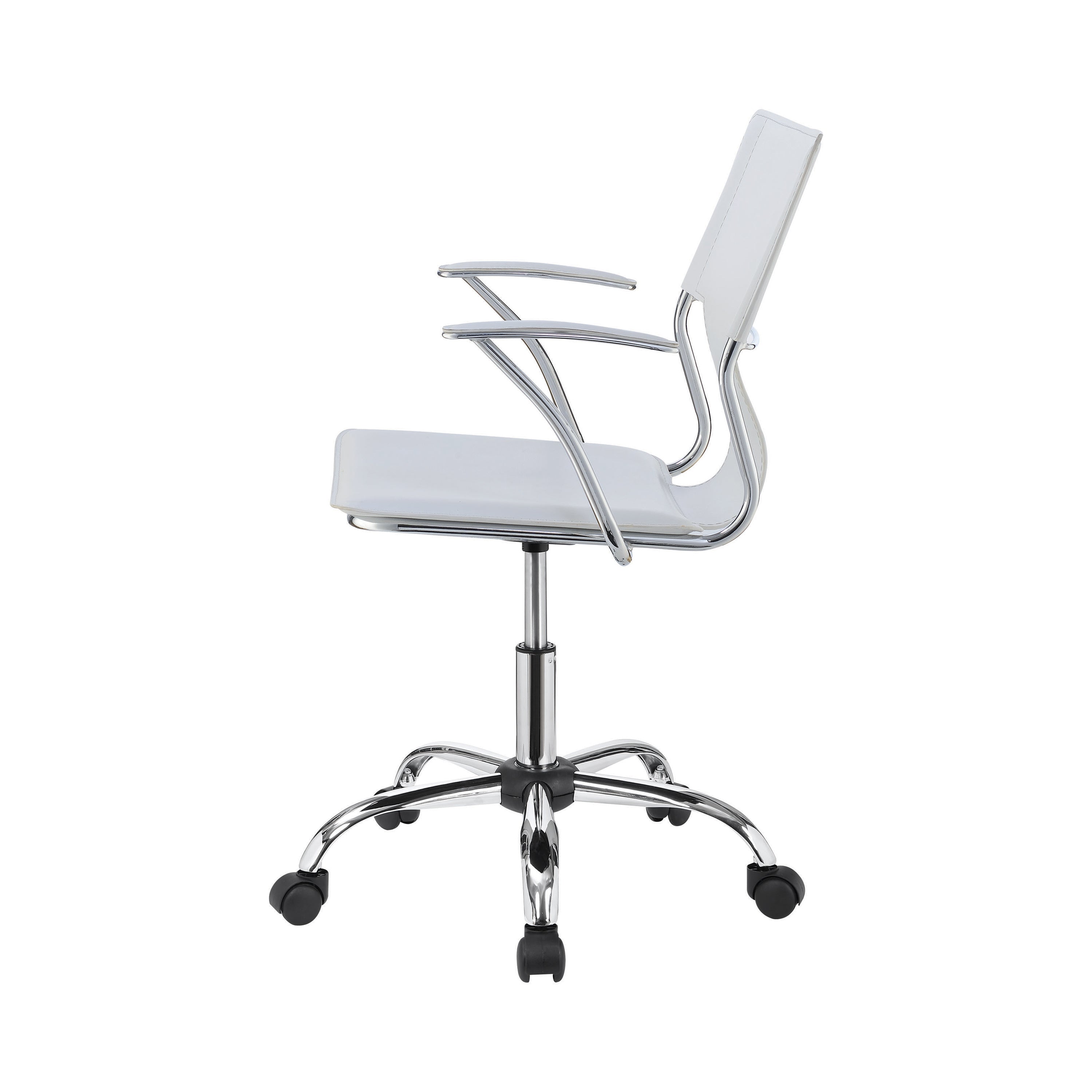 Himari Faux Leather Adjustable Office Desk Chair White-801363