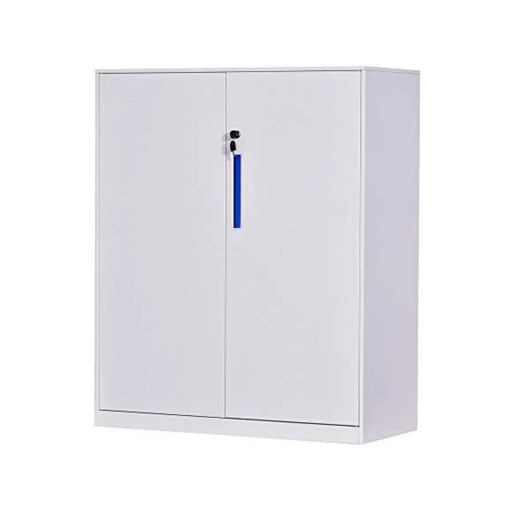 MECOLOR 35.4 in. Metal Office File Cabinet with Door and Lock   White   35.4 X 15.75 X 36.4 In.