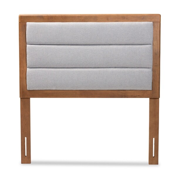 Dexter Modern and Contemporary Fabric and Wood Headboard-Light Grey - - 34237142