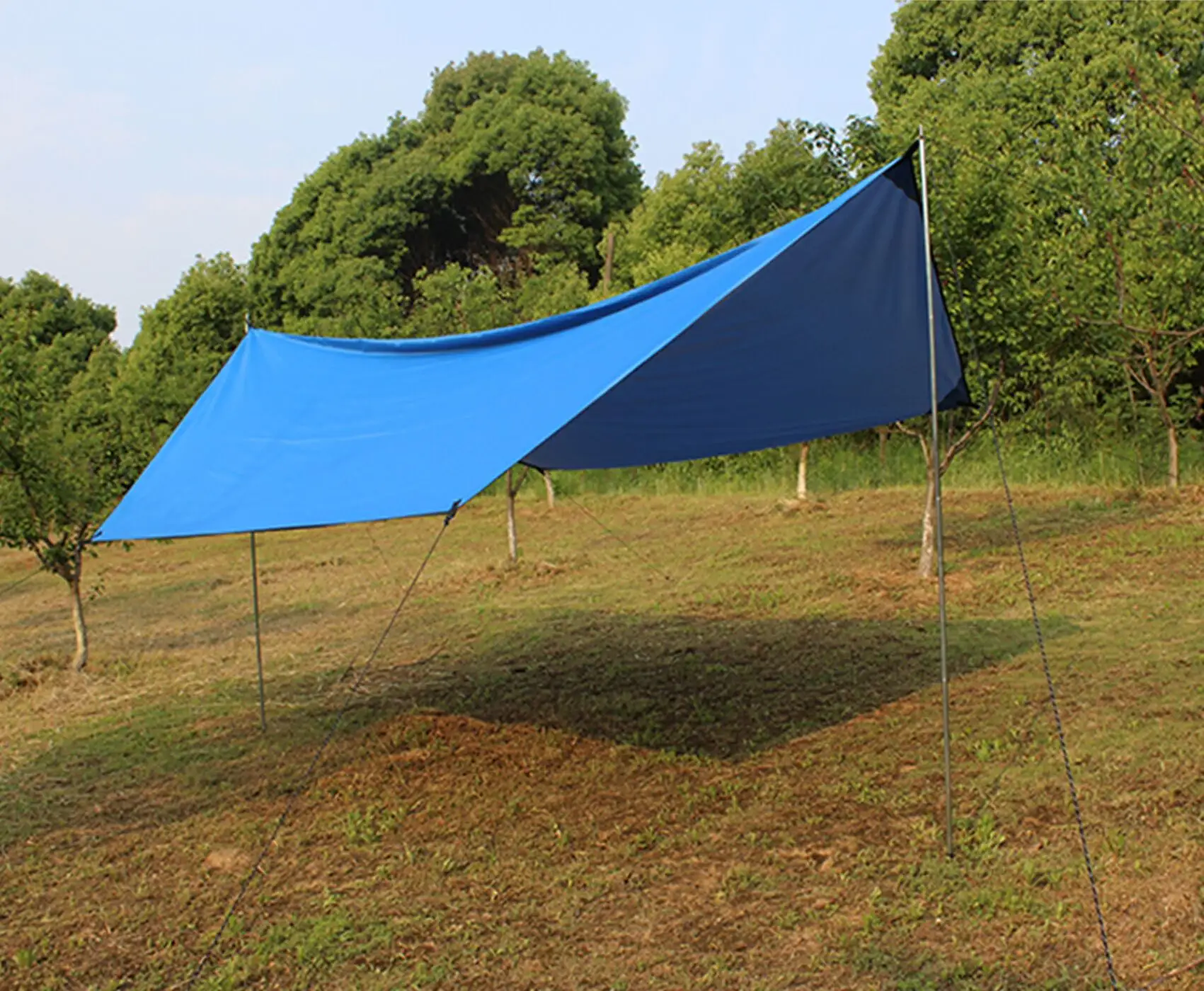 Rain Fly Camping Tarp / Hammock Fly Include 6 Ropes and 4 Stakes Lightweight Waterproof Tent Tarp