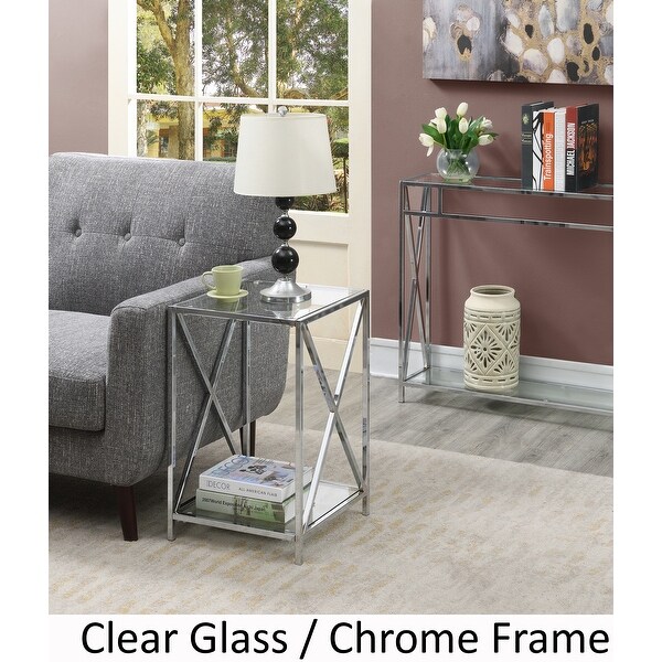 Copper Grove Cranesbill Chrome End Table