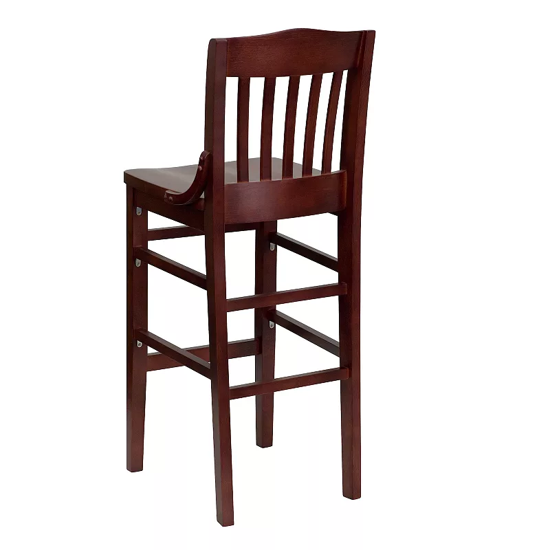 Flash Furniture Hercules Series School House-Back -Wood Restaurant Bar Stool