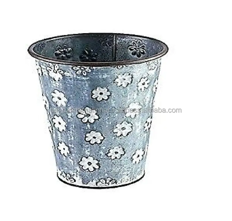 Indian Hand Craved Galvanised Tree Planters With Beautiful Powder Coating Finished Metal Tree Pots Low Prices