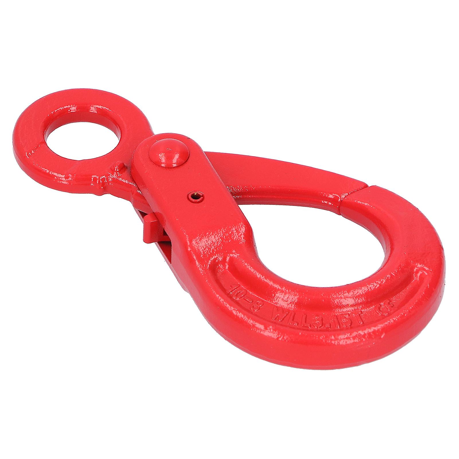 Slip Hook Alloy Steel Eye Shaped Self Locking Safety Rotation Lifting Towing Lock 3.15T