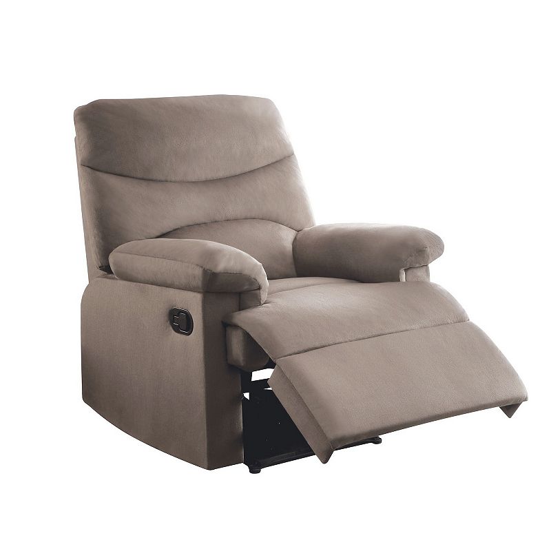 Arcadia Recliner， Light Brown Woven Fabric