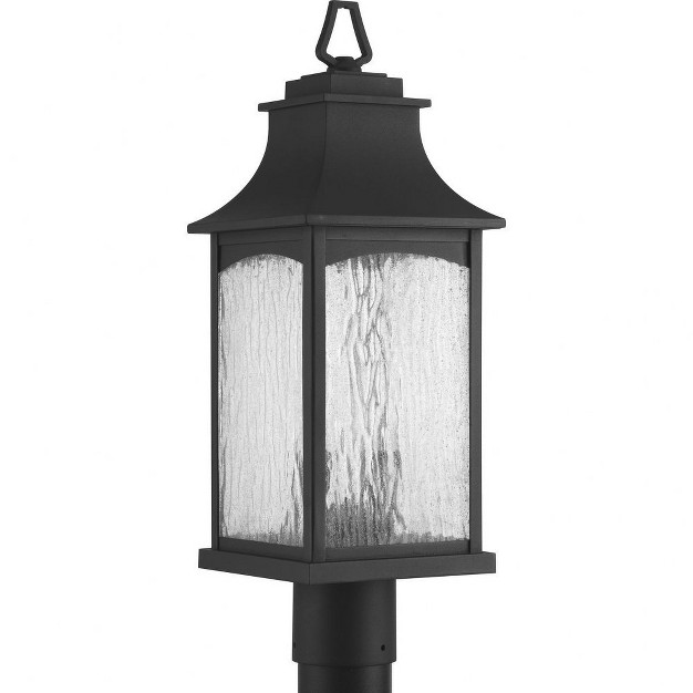 Progress Lighting Maison 2 light Outdoor Post Lantern In Oil Rubbed Bronze Clear Seeded Glass Shade