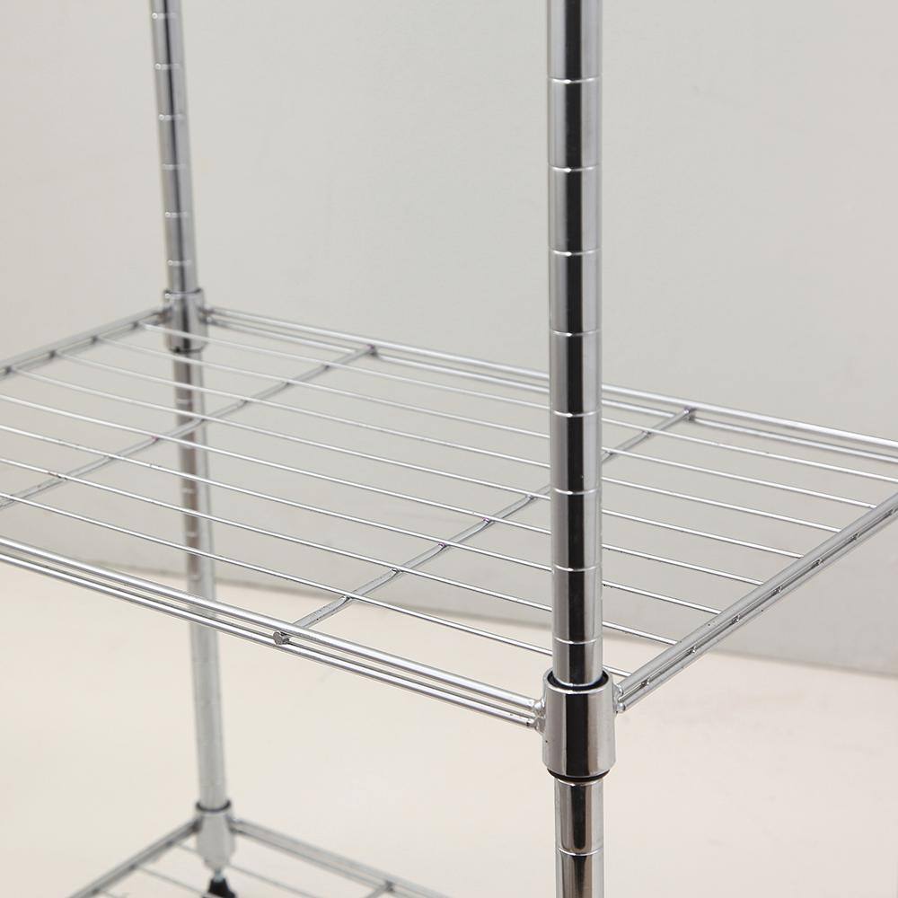 mzg 4-Tier Chorme Wire Shelving Unit (12 in. D x 18 in. W x 39 in. H) E304598OH401LB