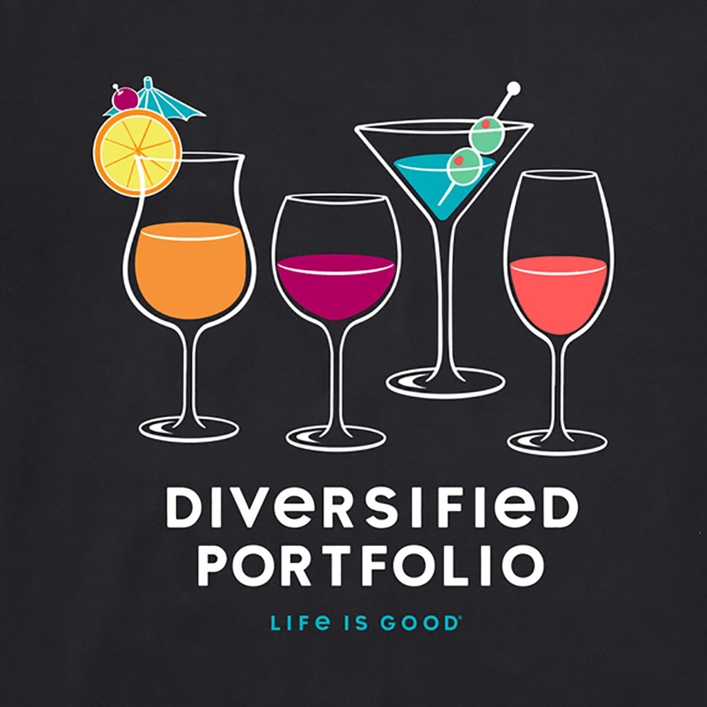 Life Is Good  Women's Diversified Portfolio Cocktails Crusher Tee