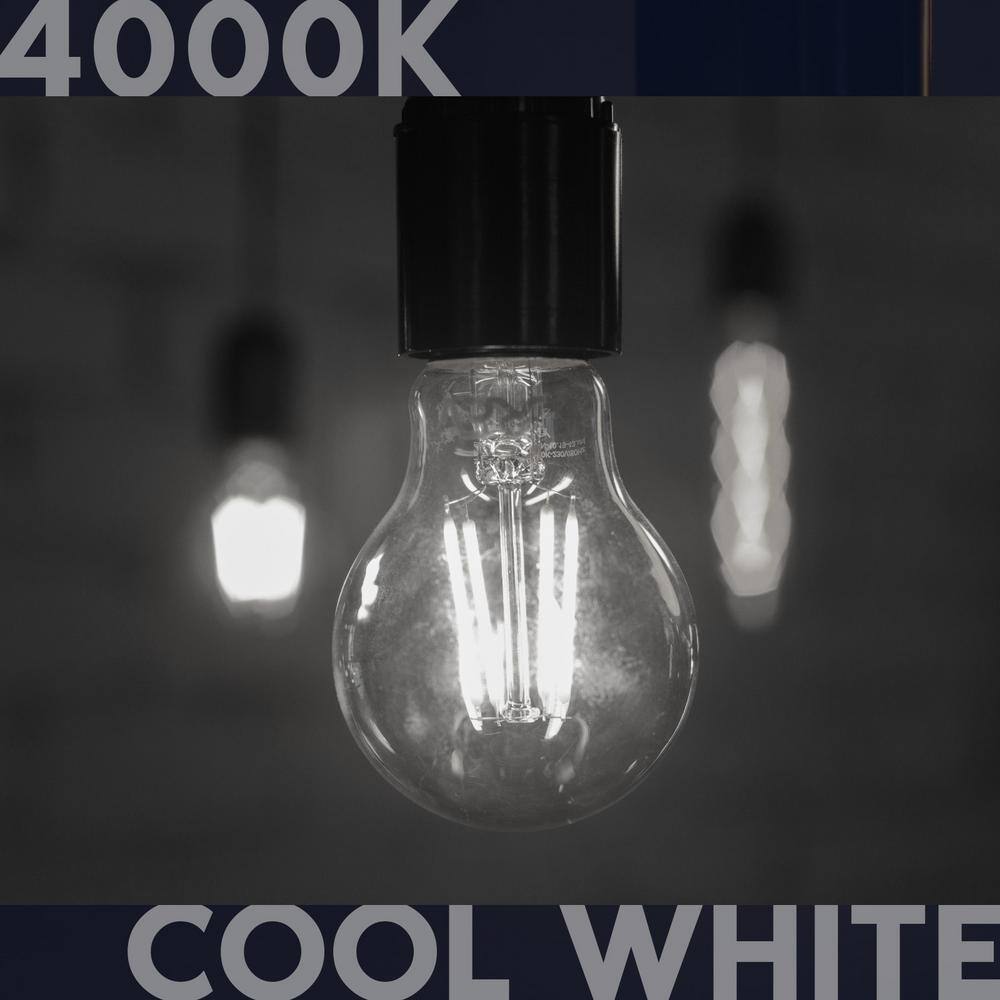 LUXRITE 100-Watt Equivalent A19 1600 Lumens Dimmable E26 Edison LED Light Bulb 12-Watt Damp Rated UL 4000K Cool White (6-Pack) LR21662-6PK