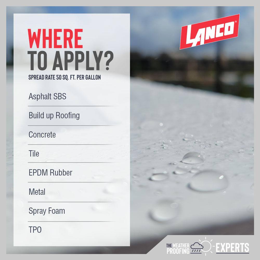 Lanco Ultra Siliconizer 5 Gal. 100% Acrylic Elastomeric White Reflective Roof Sealer RC905-2