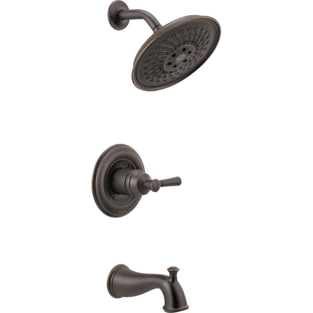 Delta Mylan Single-Handle 3-Spray Tub and Shower Faucet with H2Okinetic in Venetian Bronze (Valve Included) 144777-RB