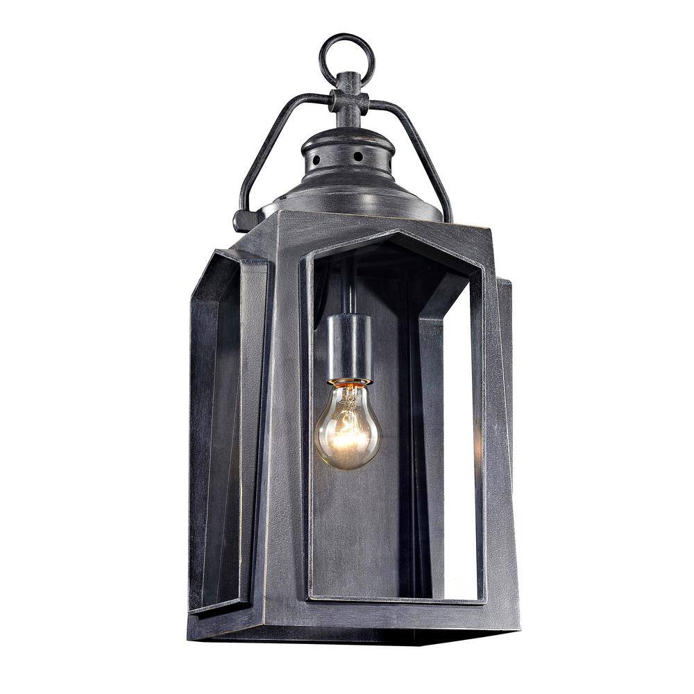 Home Decorators Collection 1-Light Charred Iron Outdoor Wall Lantern Sconce HD-1509