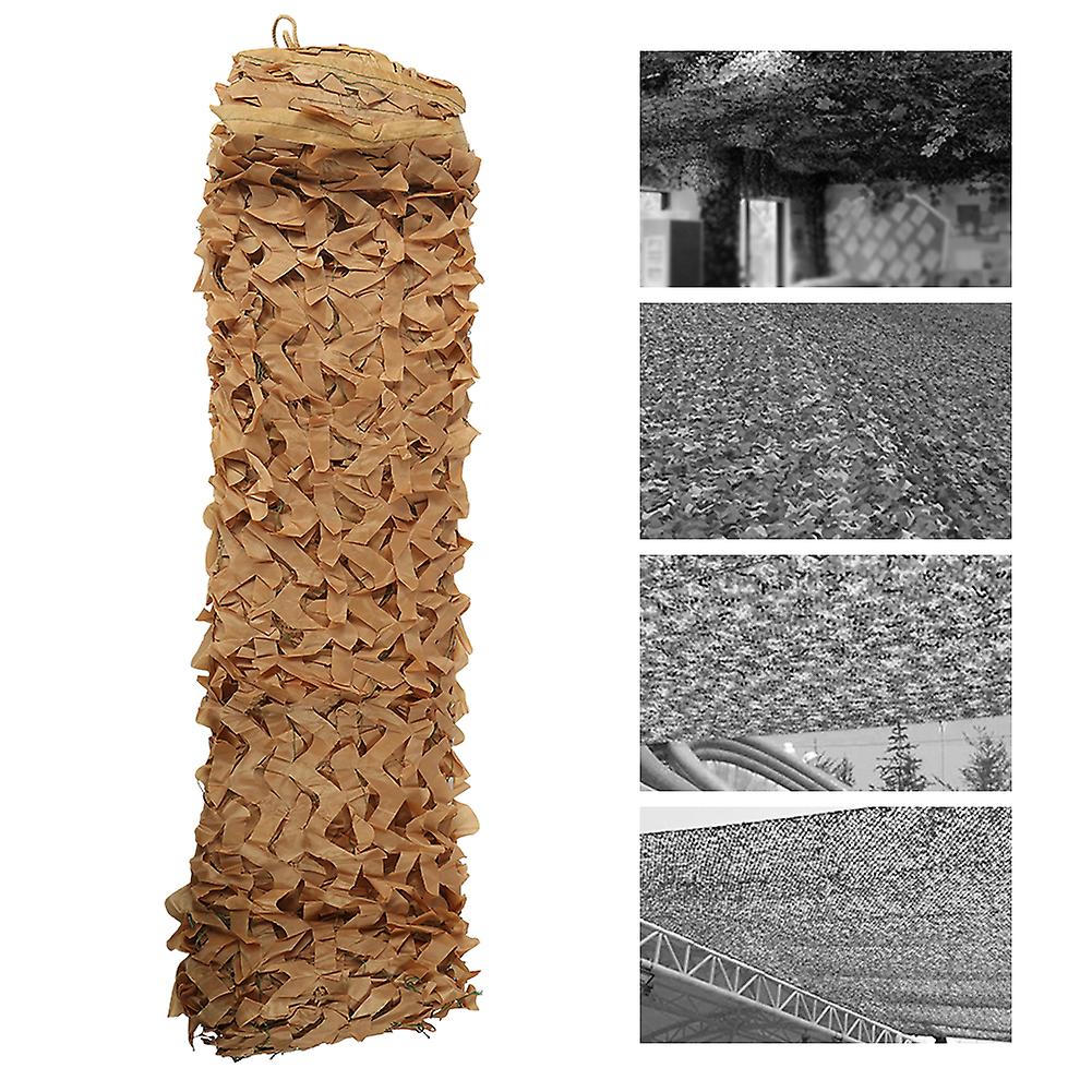 Outdoor Military Camouflage Net Netting For Hunting Shooting Camping Sunscreen Net Shelterbrown 2*4