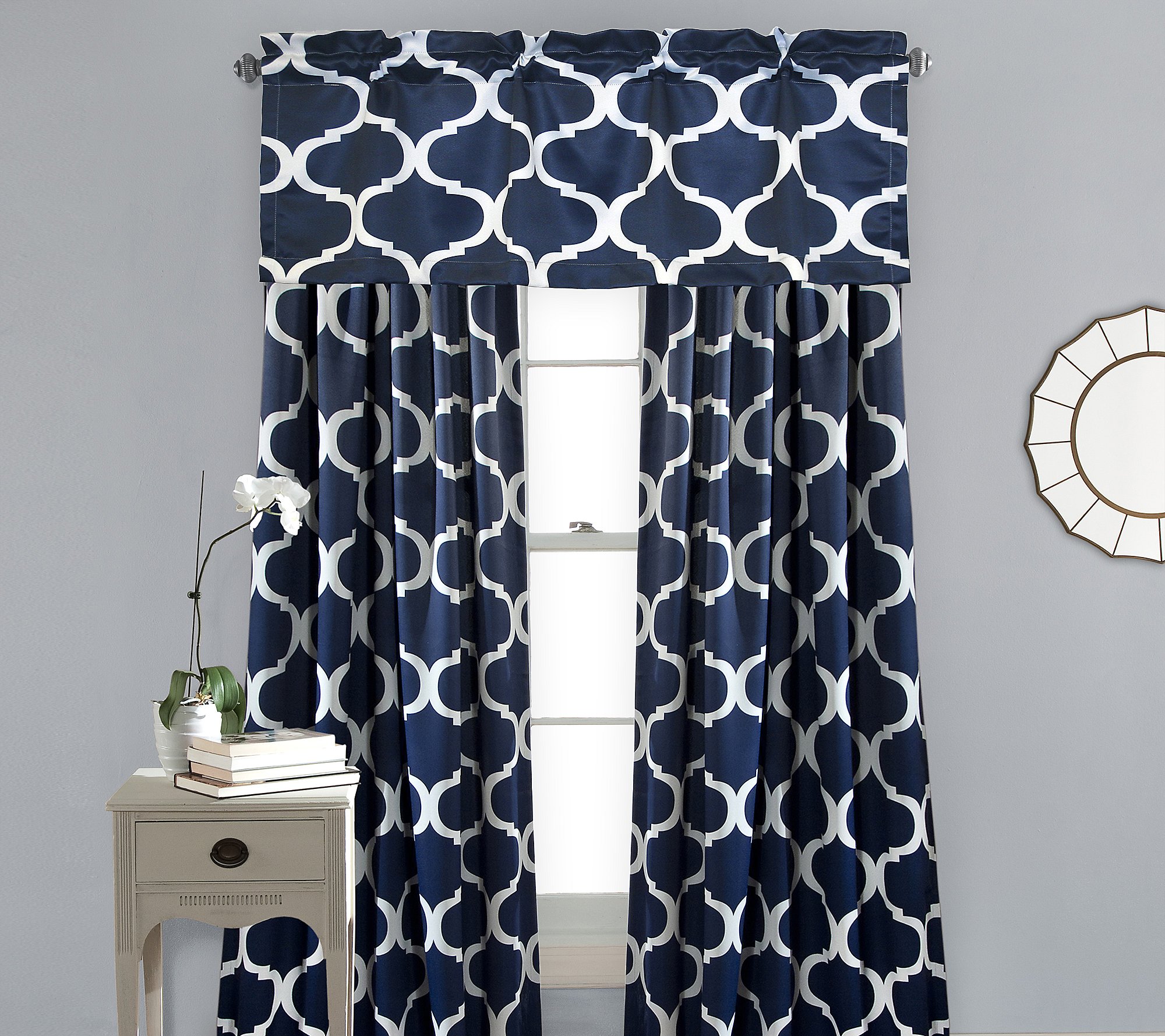 Geo Single Room-Darkening Valance by Lush Decor