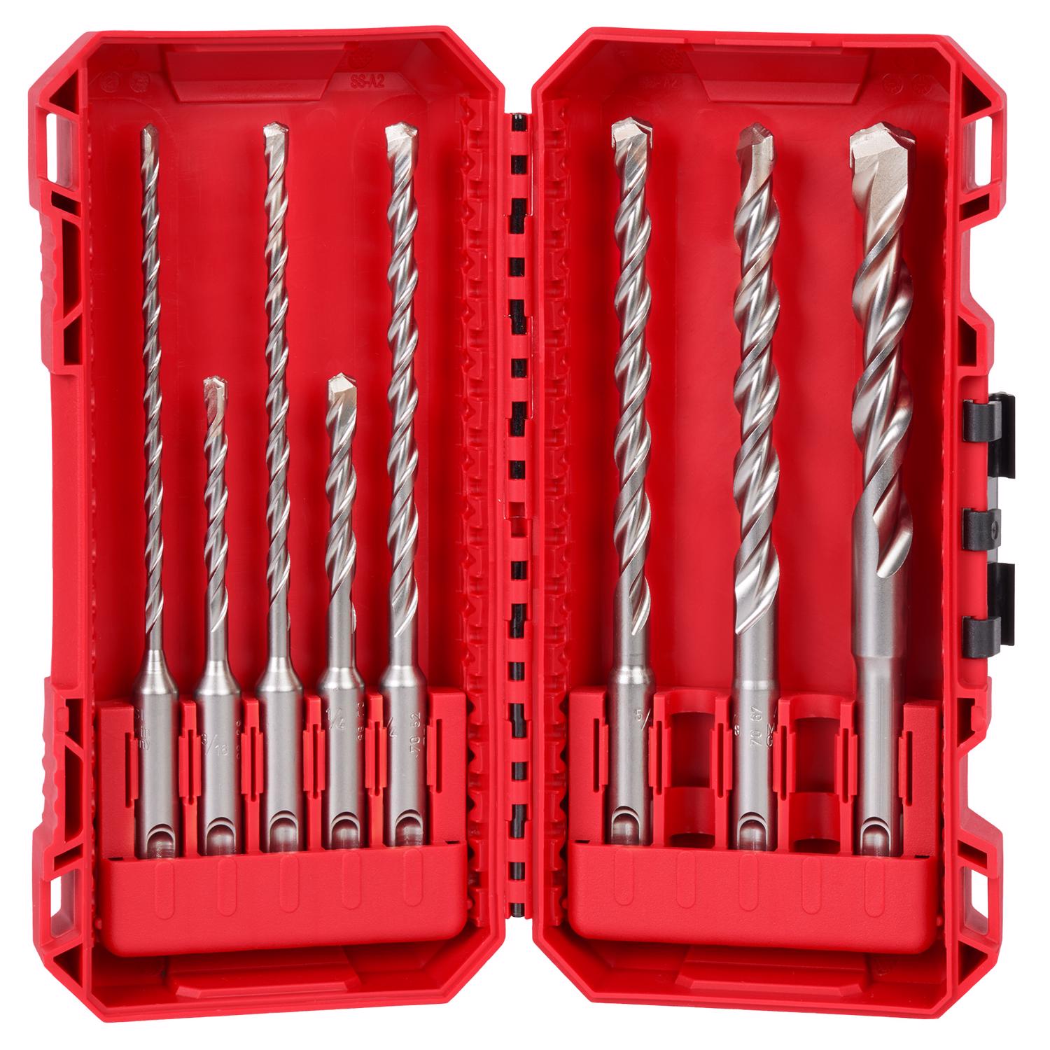 MW M/2 Carbide Rotary Hammer Drill Bit Set 8 pc