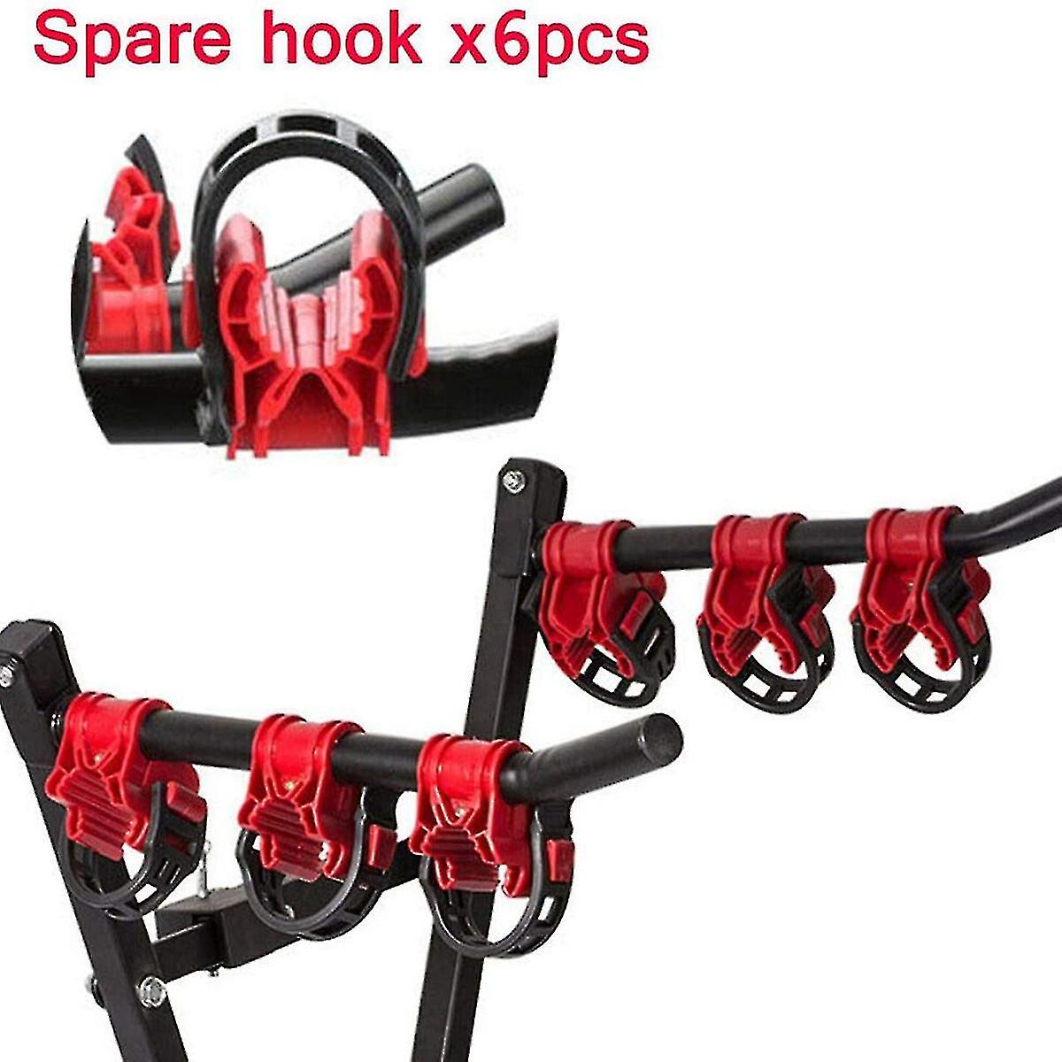 6pcs/set Car Bicycle Stand Suv Vehicle Trunk Mount Bike Rack Hitch Stand Storage Carrier Spare Hook