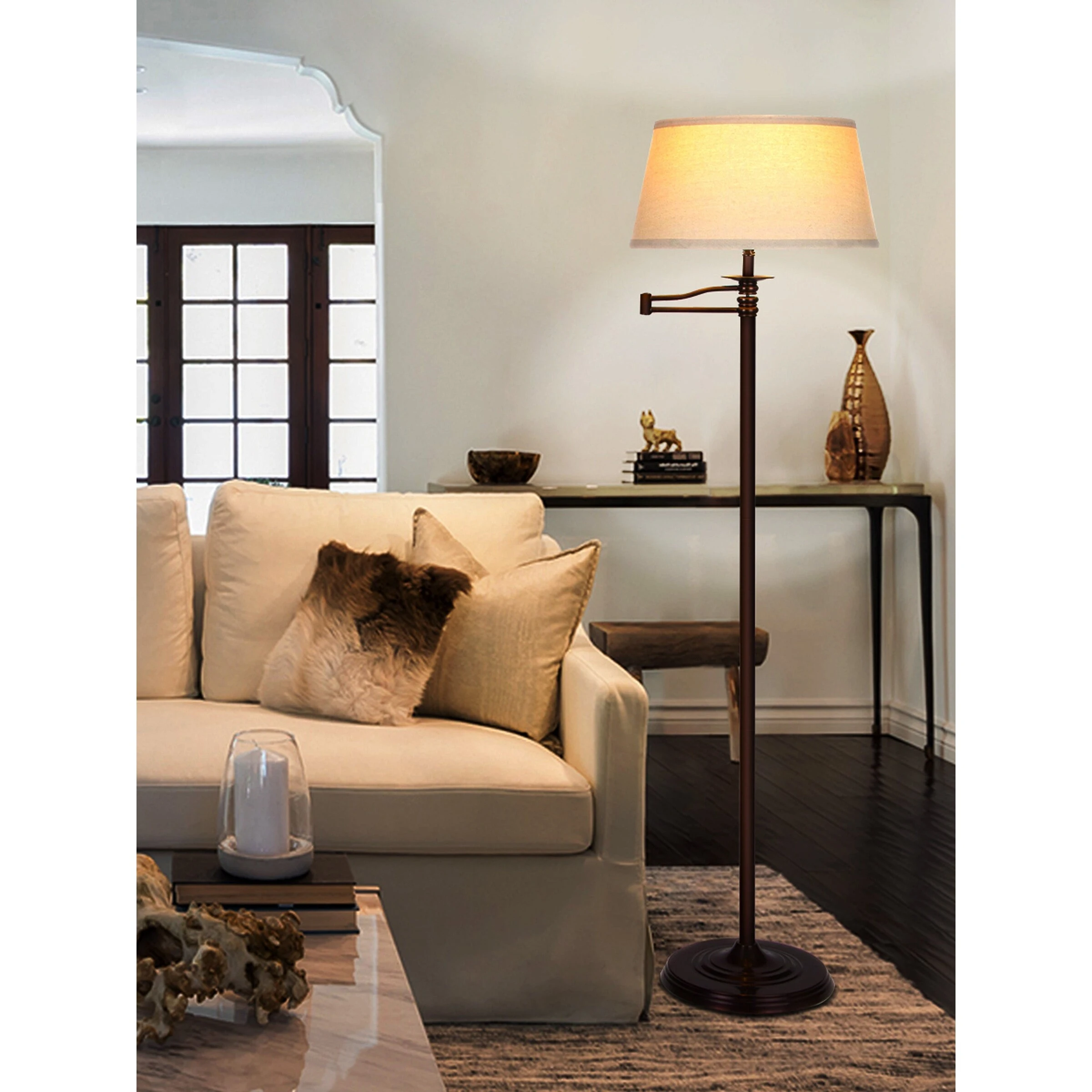 Brightech Caden Swing LED Floor Lamp - Bronze.