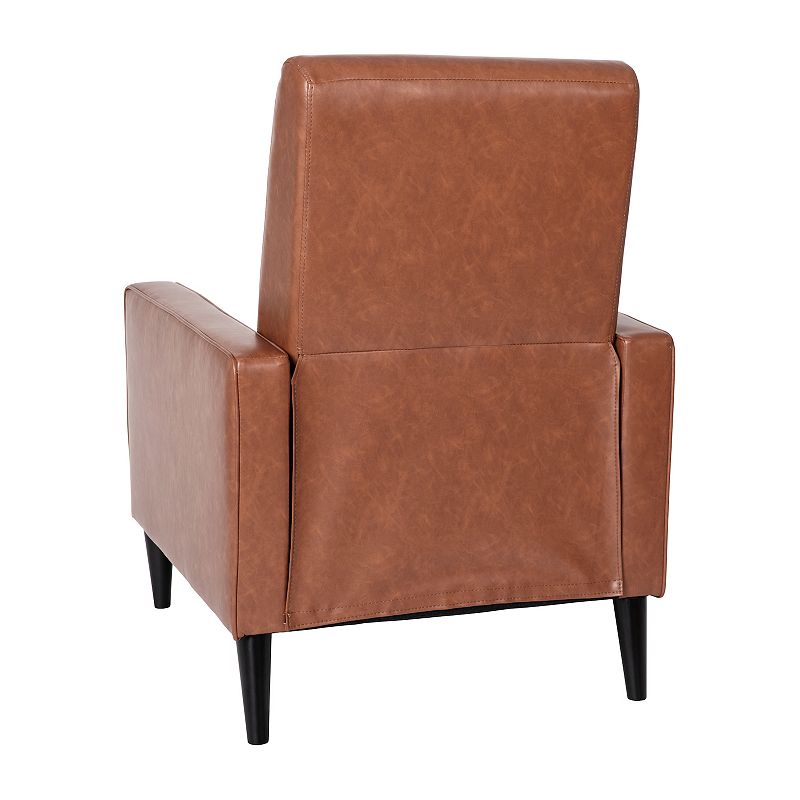 Flash Furniture Ezra Mid-Century Modern Tufted Pushback Recliner Arm Chair