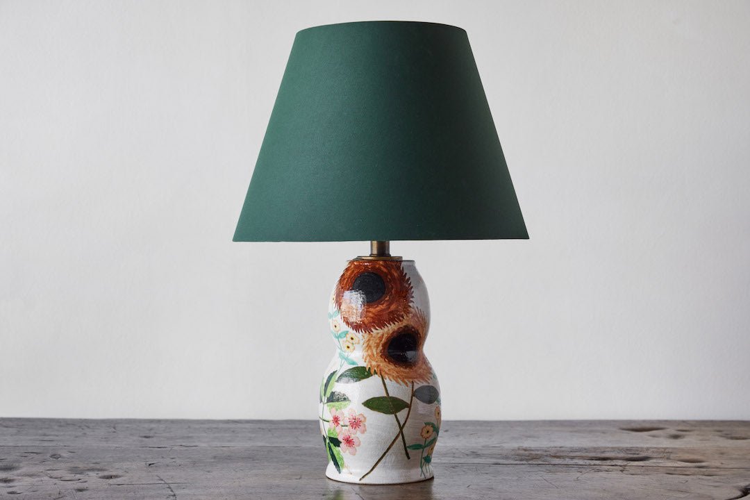 Lampshade in Green Bookcloth (Multiple Sizes)