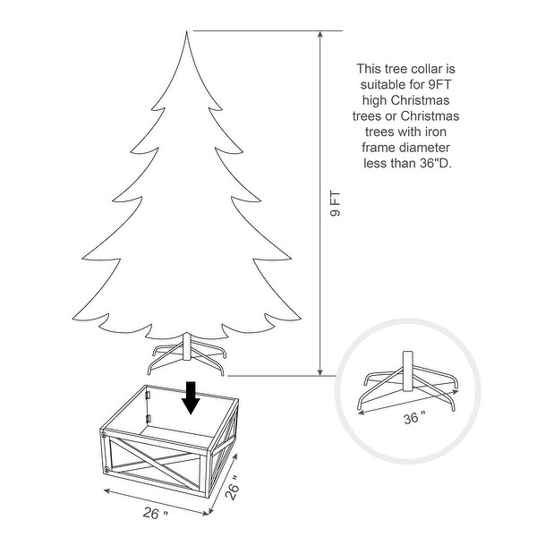 Glitzhome 6FT/7.5FT/9FT/11FT Snow Flocked Prelit Artificial Fir Christmas Trees