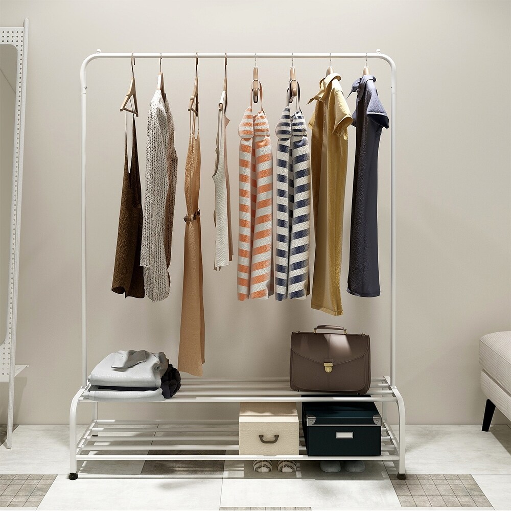 Siavonce Clothing Garment Rack with Shelves