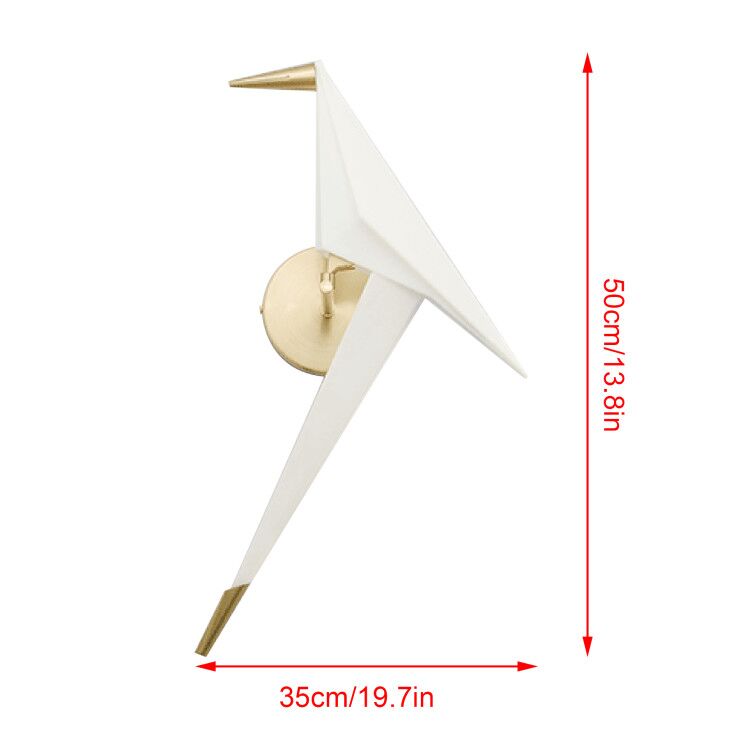 TFCFL Origami Bird Art Deco LED Wall Lamp Wall Sconces Indoor Outdoor Sconce Lighting Lamp Golden