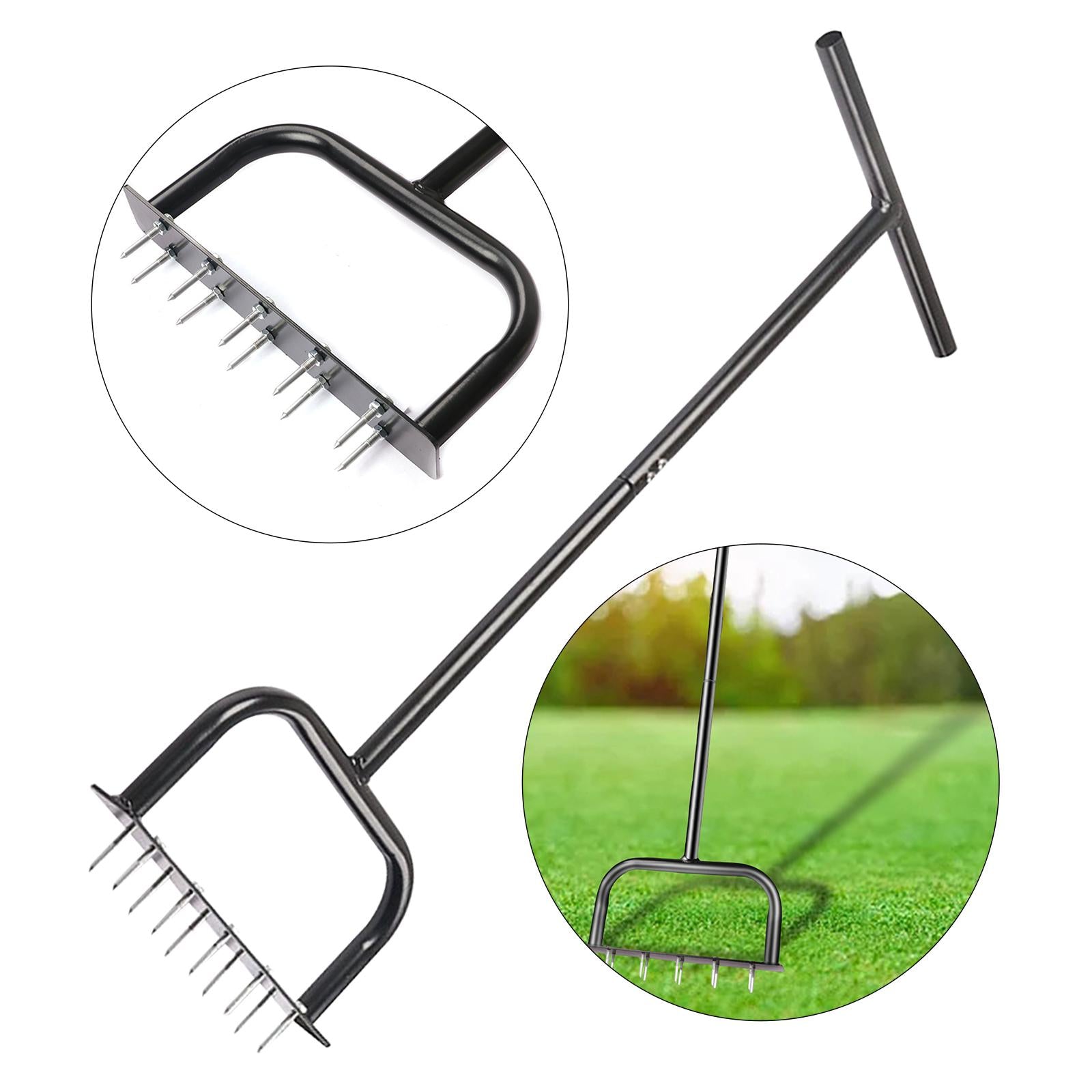 Lawn Aerator Runoff W/ Wrench Grass Dethatching Puller Lawn Carbon Steel for