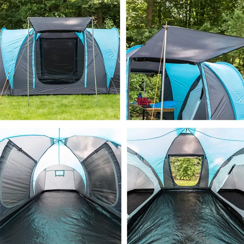 Custom Wholesale 6 Person 2 Room Adult Family Size Big Camping Tent Manufacturer