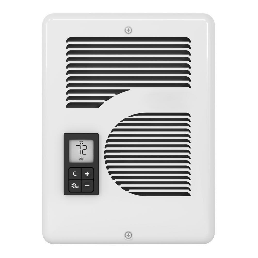 Cadet 240208120volt 160015001000watt Energy Plus Inwall Fanforced Electric Heater in White with Digital Thermostat