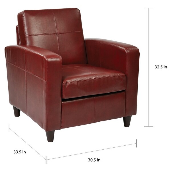 Copper Grove Mandevilla Club Chair in Environmentally Friendly Eco Leather/ Solid Wood Legs