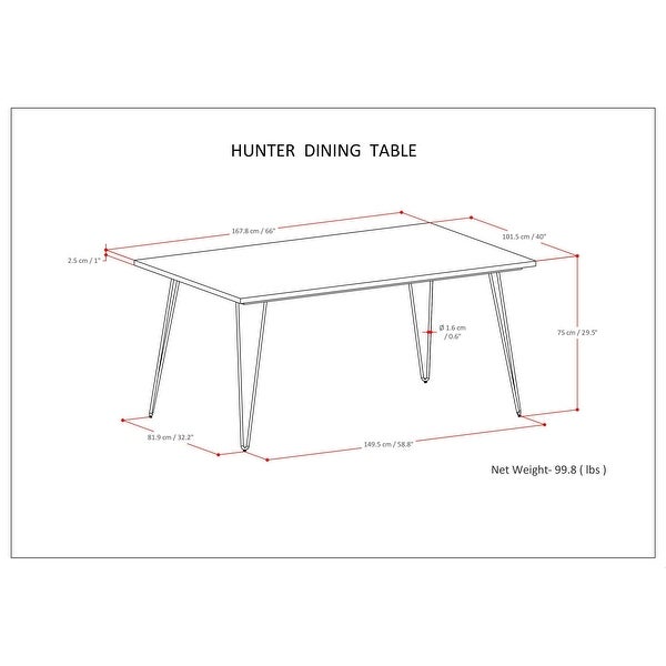 WYNDENHALL Moreno Industrial Mango Wood Dining Table