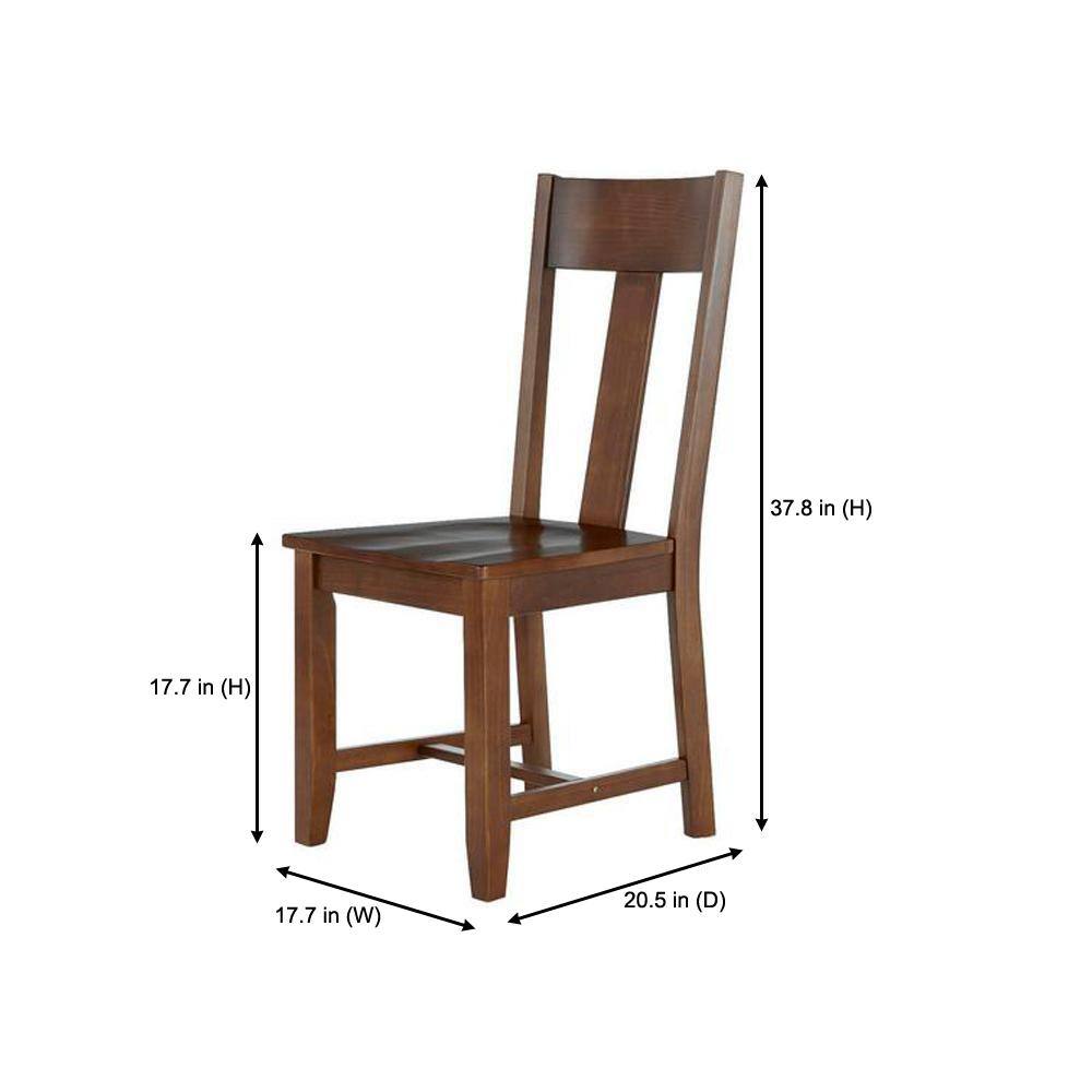 StyleWell Walnut Brown Finish Dining Chair (Set of 2) (19.97 in. W x 37.44 in. H) DC 2001-Walnut