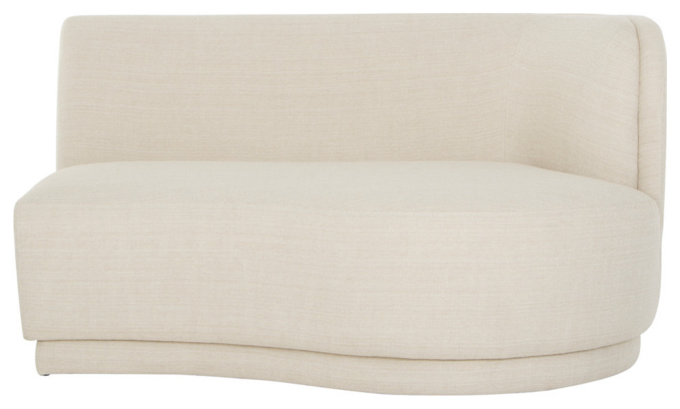 Yoon 2 Seat Chaise Right Sweet Cream   Contemporary   Loveseats   by Moe  x27s Home Collection  Houzz