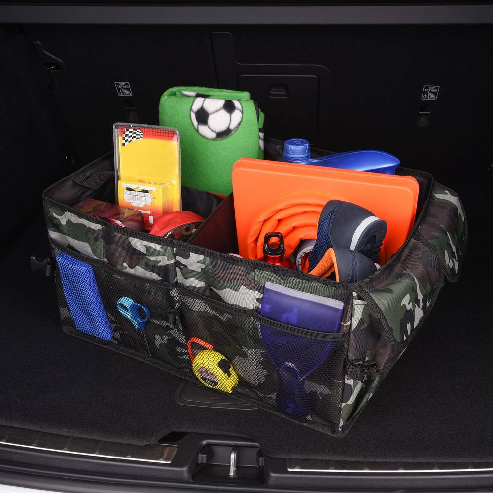 FH Group Polyester Expandable Camo Print Car Trunk Organizer DMFH1143CAMO