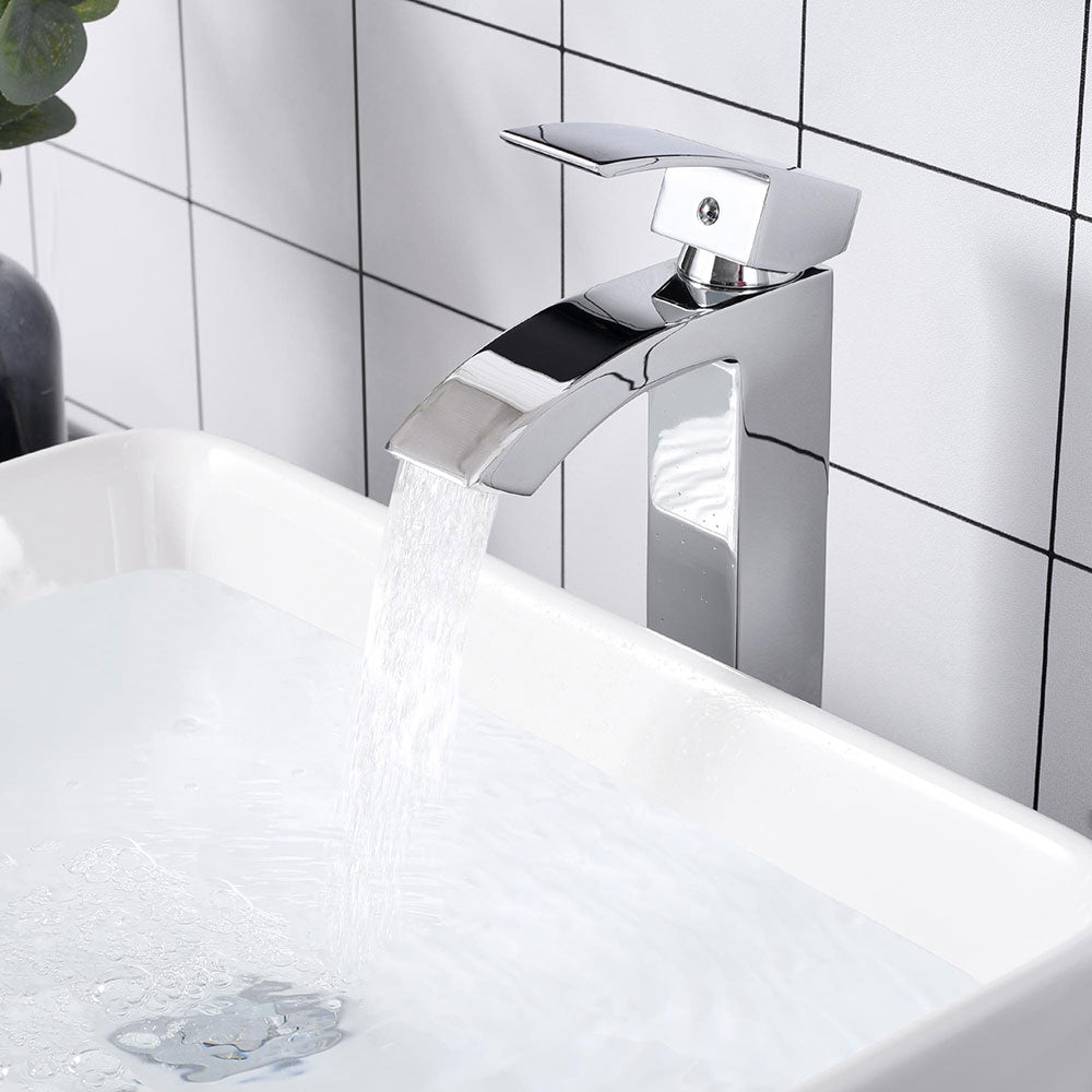 Aquaterior Bathroom Vessel Faucet Square Cold & Hot 11