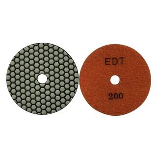 EDiamondTools 5 in. High Performance StoneConcrete Polishing Pads 10 Pad Set Wet or Dry #50 (2) #100 (2) #200 (2) to #3000 Grit RDU555112248153