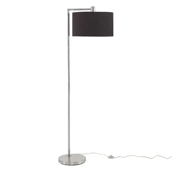 Hilda Contemporary Brushed Steel Floor Lamp by iNSPIRE Q Modern