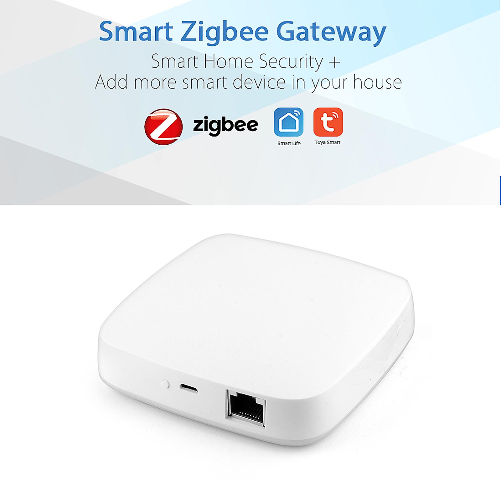 Powered By Tuya Zigbee Wired Smart Gateway Hub Smart Home Bridge Tuya / Smart Life App Remote Control Center Wifi and Network Cable Connection For All T