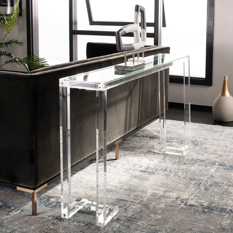 Robin Acrylic Console Table Cear   Contemporary   Console Tables   by Virgil Stanis Design  Houzz