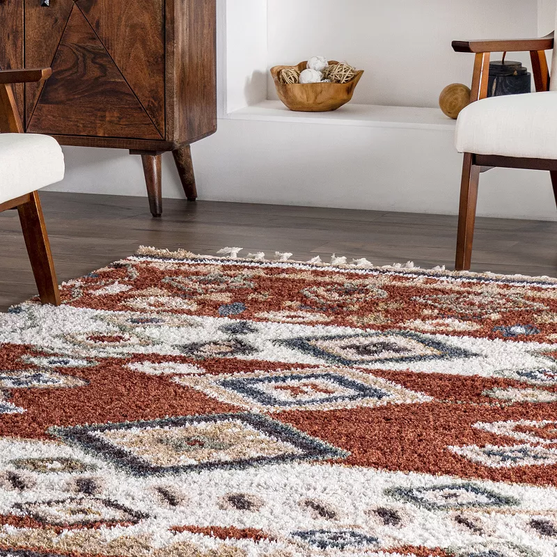 nuLoom Rosemarie Bohemian Soft Shag Tassel Area Rug