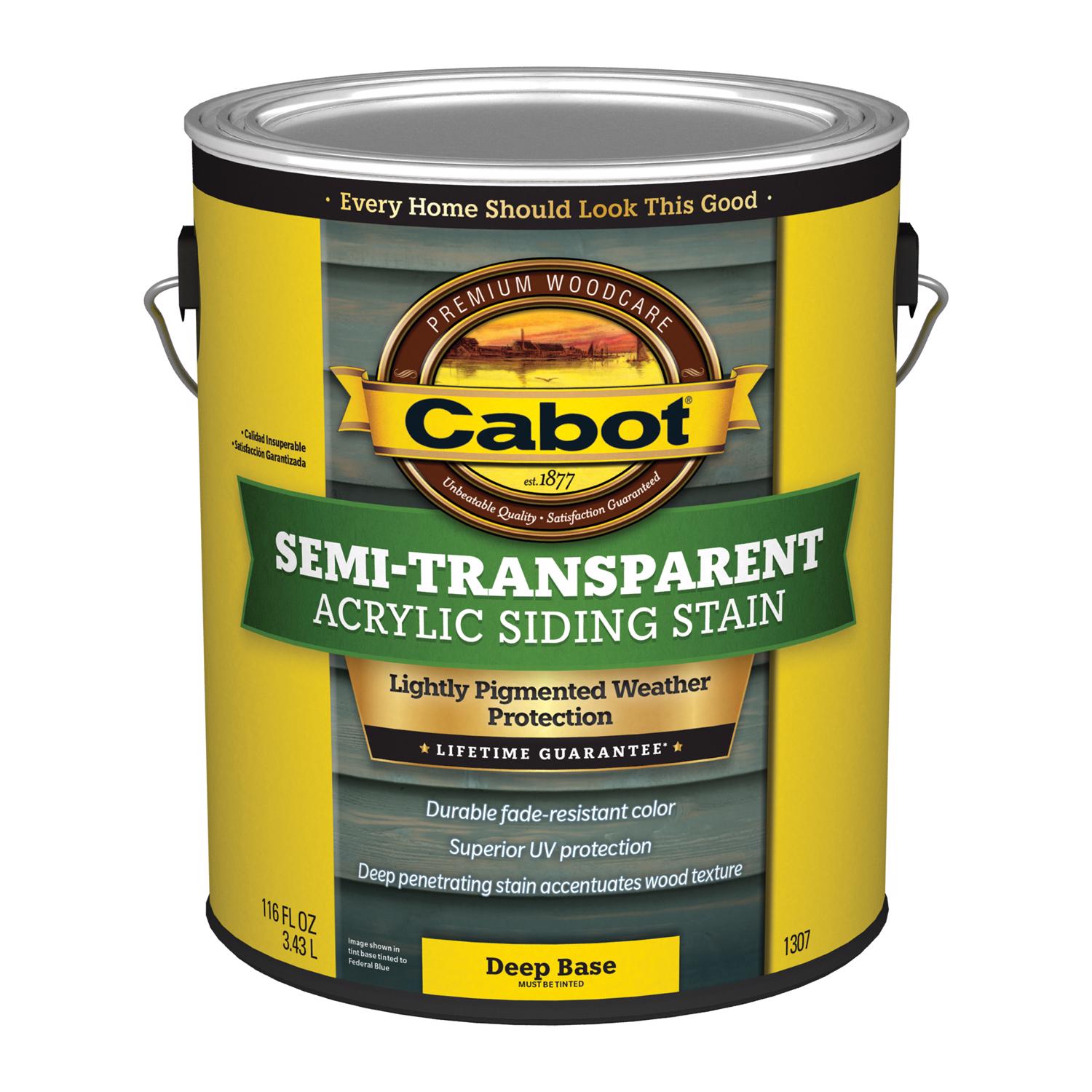 Cabot Semi-Transparent Acrylic Semi-Transparent Tintable Deep Base Acrylic Siding Stain 1 gal