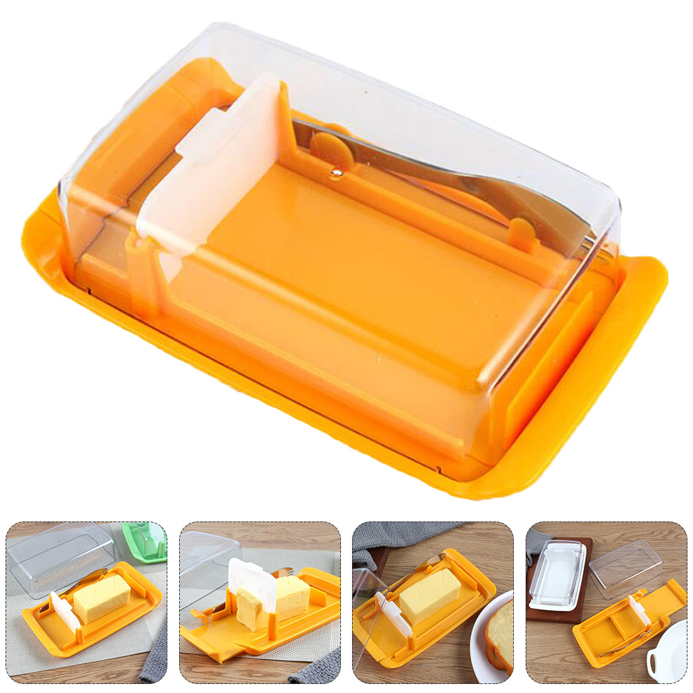 1 Set Food Container Butter Crisper Butter Cutter Home Tableware Storage Box