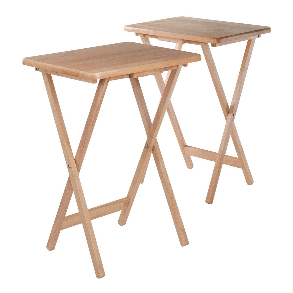 Skyline Decor Alex Snack Tables  2 Pc  Natural